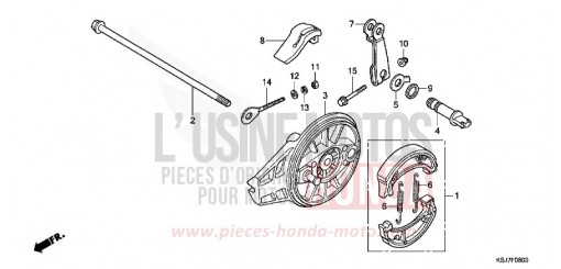 BREMSPLATTE, HINTEN CRF100FC de 2012